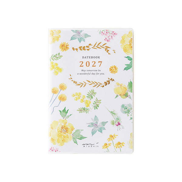 Midori Pocket Diary 2027 - Country Time Flowers - Mini