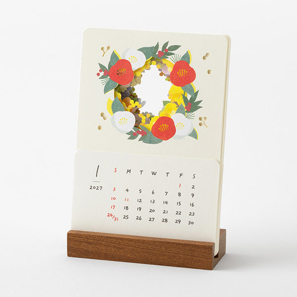 Midori Stand Calendar 2027 - Flower