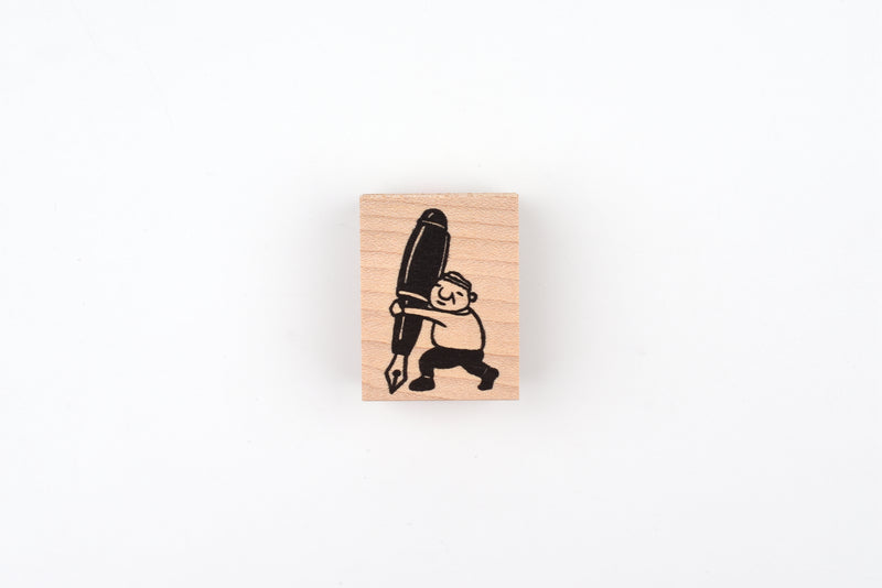 RiraRira Wooden Rubber Stamp - Chief Iwai's Fountain Pen