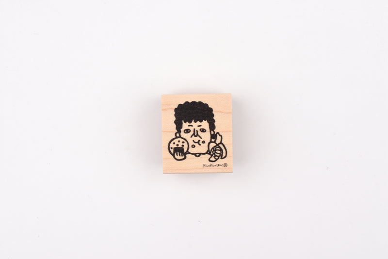 RiraRira Wooden Rubber Stamp - Seki-san Munching