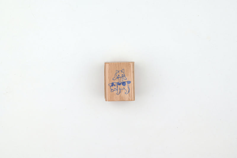 Pottering Cat Wooden Stamp - Small - Leapfrog