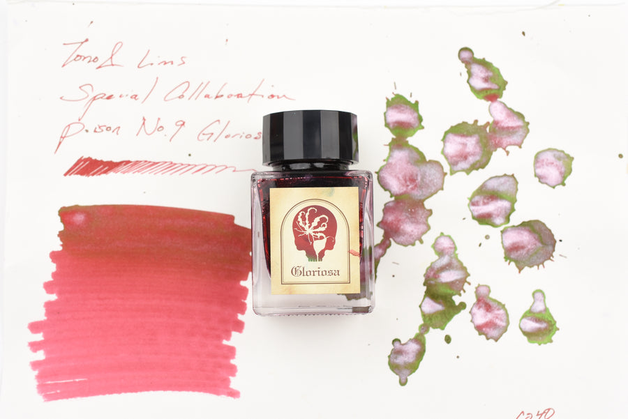 Tono & Lims Glass Pen Ink Bottle - Special Collaboration - Poison No.9 Gloriosa - 30ml