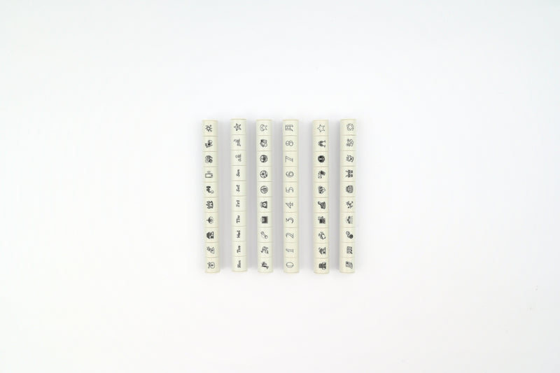 Shachihata Allemore Nototo 10 Mini Stamp - Set of 10