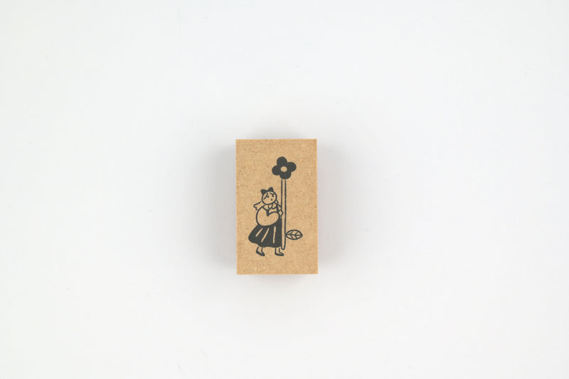 Stamp Marche Rubber Stamp - Labetomo - Girl Flag