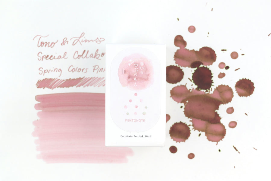 Tono & Lims Ink Bottle - Special Collaboration - Spring Colors - Pink (春いろ ピンク) - 30ml