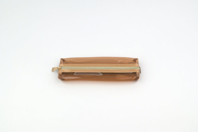 Midori Book Band Pen Case - Transparent Brown x Brown