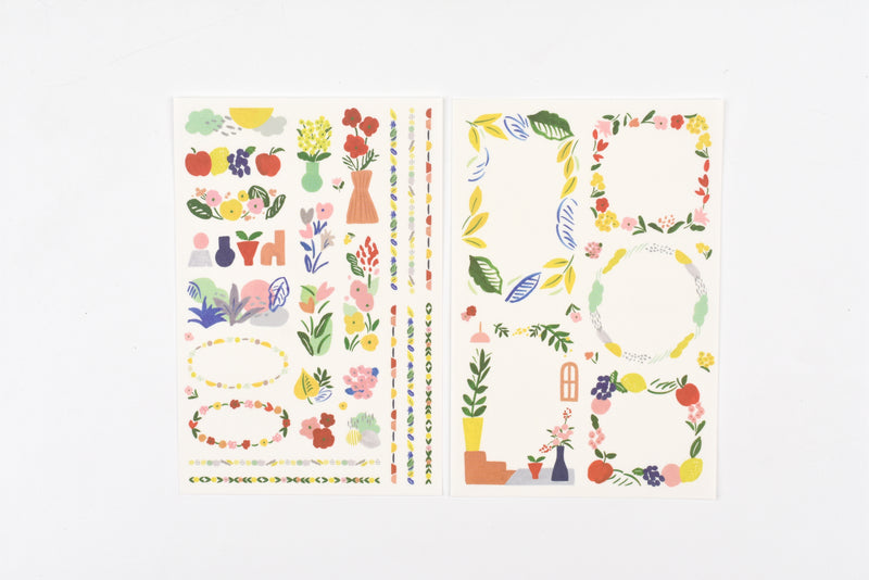 Yuru Log 2 Sheets Sticker - Motif Textile