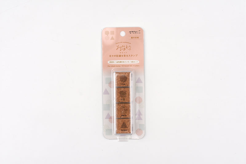Yuru Log Paintable Stamp - Pre-Inked - Geometry