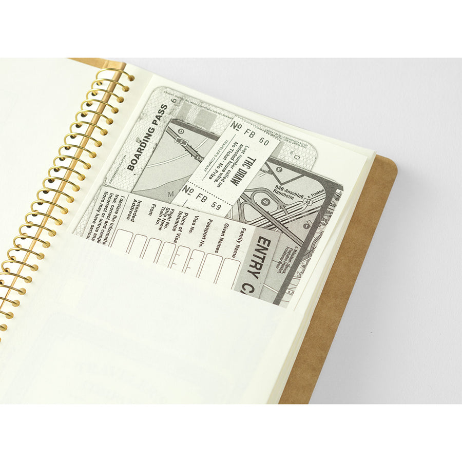 TRAVELER'S Company - Spiral Ring Notebook - Paper Pocket - A5 Slim