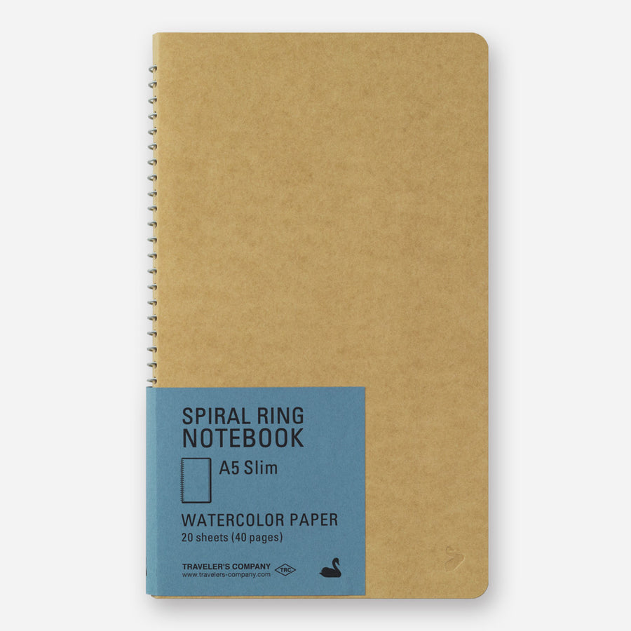 TRAVELER'S Company - Spiral Ring Notebook - Watercolor Paper - A5 Slim