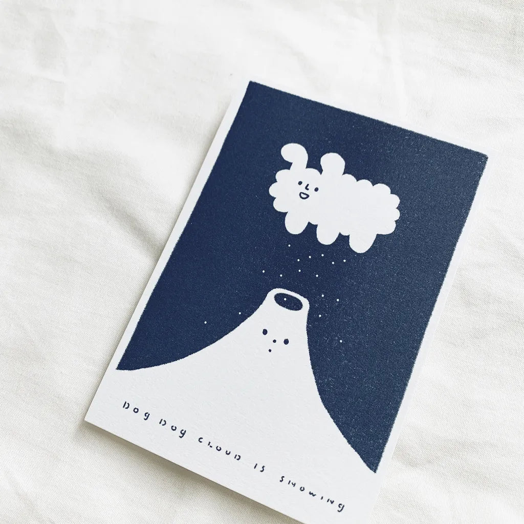 Yohand Studio Postcard - Snowy Dog Cloud