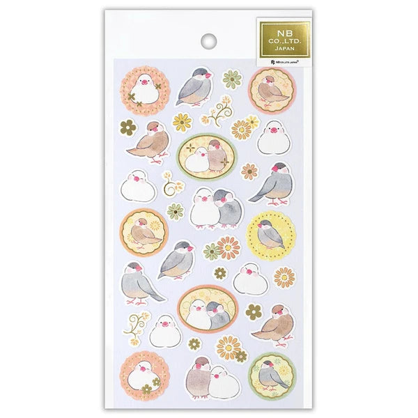 NB Japanese Style Sticker Sheet - Yufumi Java Sparrow