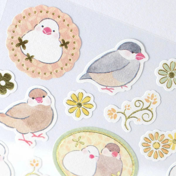 NB Japanese Style Sticker Sheet - Yufumi Java Sparrow