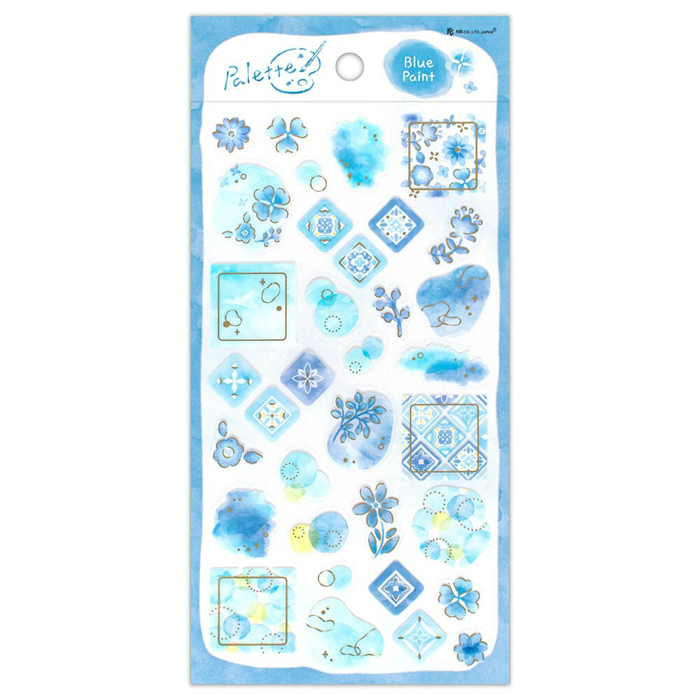 NB Large Transparent Sticker Sheet - Palette - Sky Blue
