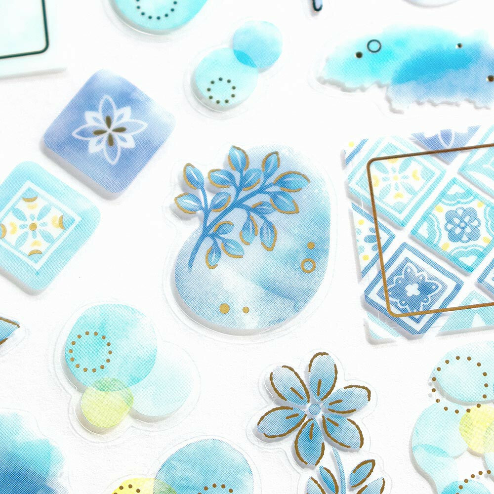 NB Large Transparent Sticker Sheet - Palette - Sky Blue