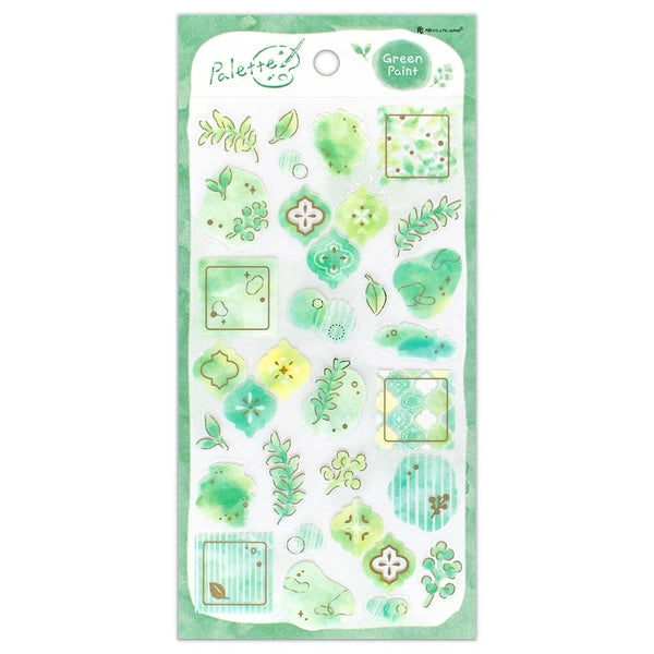 NB Large Transparent Sticker Sheet - Palette - Leaf