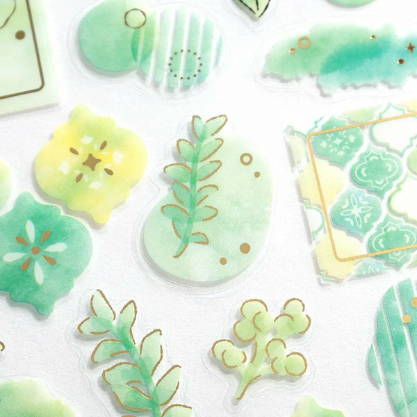 NB Large Transparent Sticker Sheet - Palette - Leaf