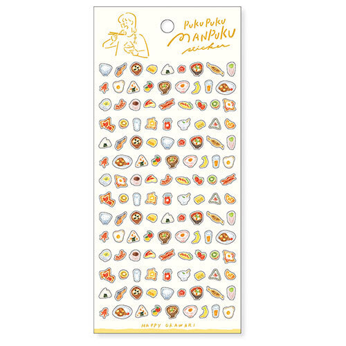 Mind Wave Sticker Sheet - PukuPuku Manpuku - Breakfast