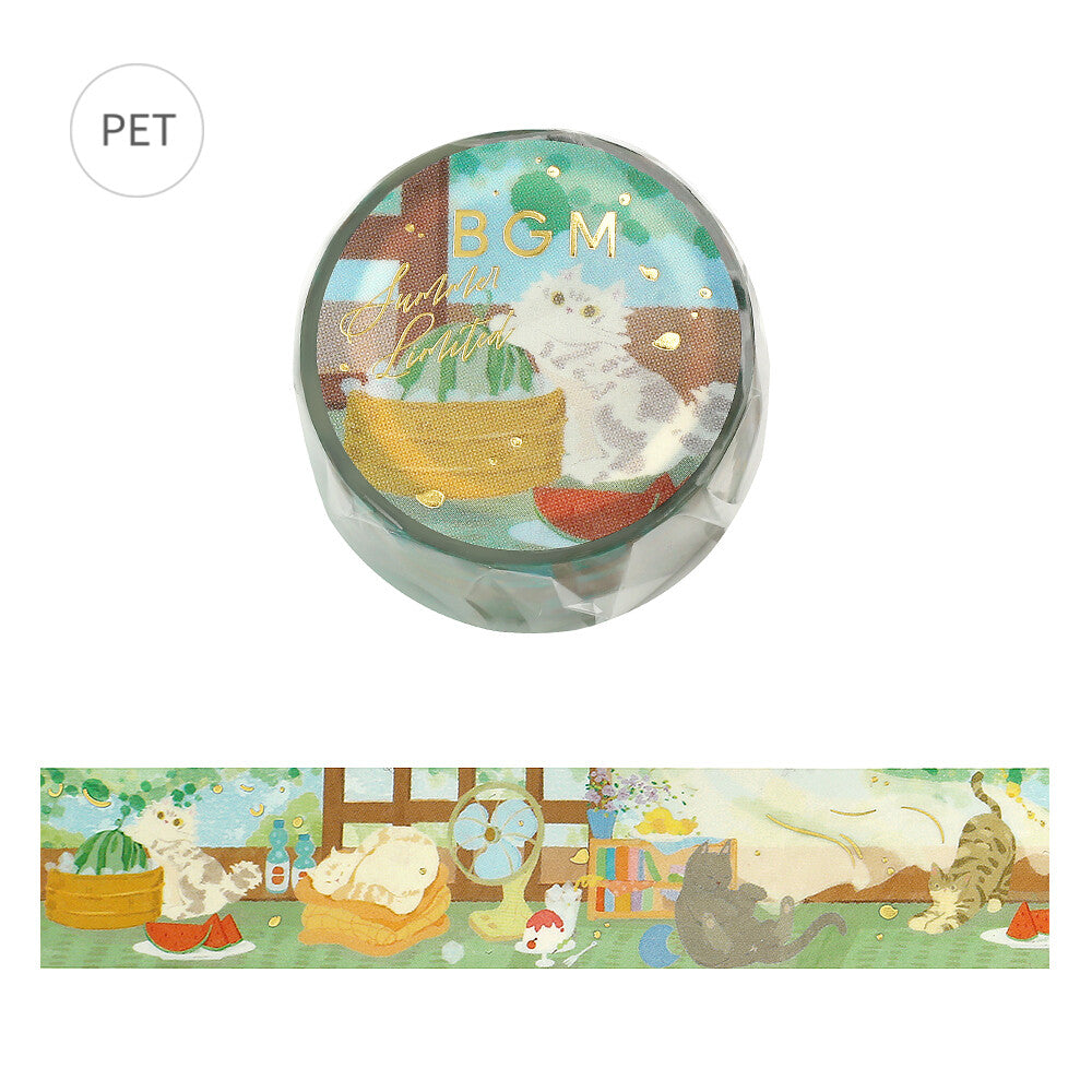 BGM Clear Tape - Foil Stamping - 2026 Summer Limited - Cats' Summer Vacation (Coming Soon)