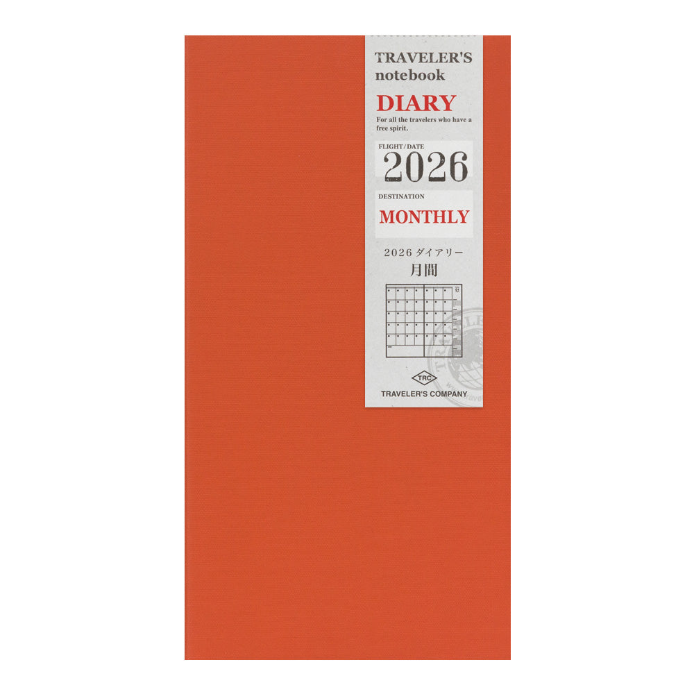 TRAVELER'S Notebook Regular Size 2026 Monthly