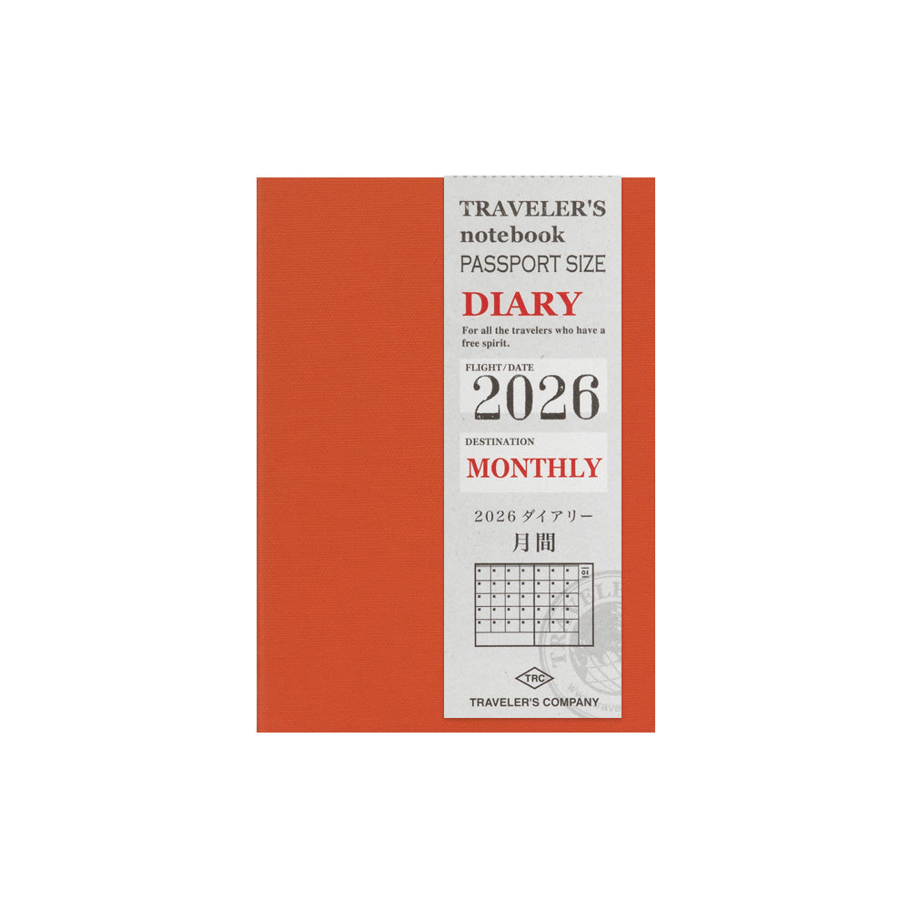 TRAVELER'S Notebook Passport Size 2026 Monthly