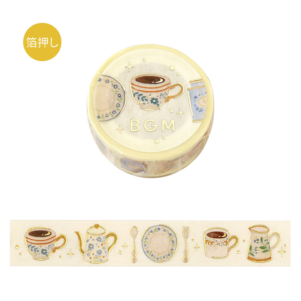 BGM Washi Tape - Foil Stamping Life - Afternoon Tea Set