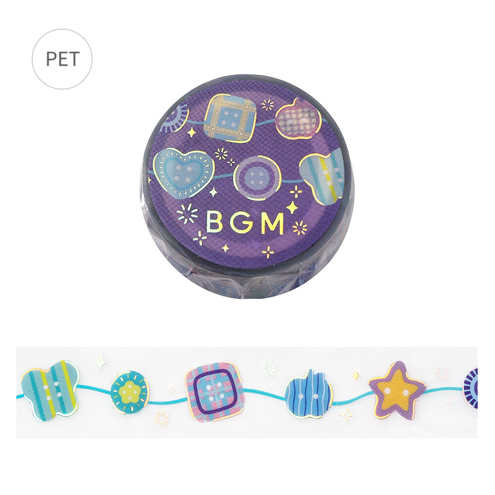 BGM Clear Tape - Foil Stamping Life - Colorful Buttons