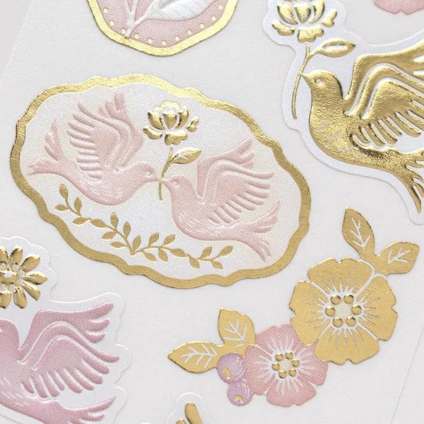 NB - PRIER Gold Foil Pearlescent Stickers - Bonheur