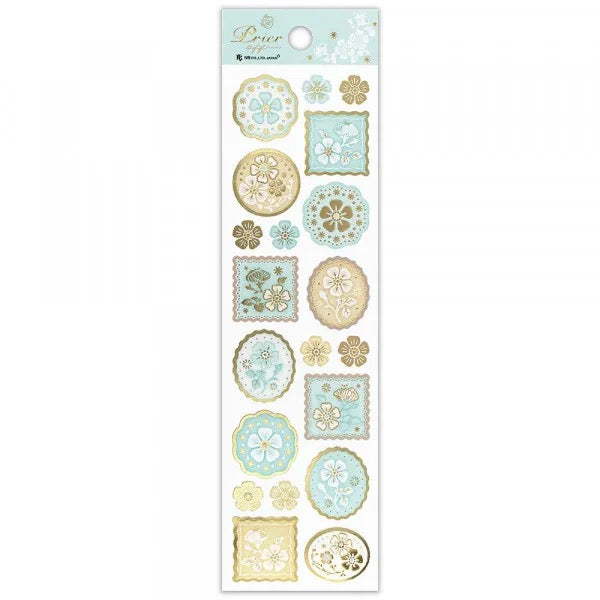 NB - PRIER Gold Foil Pearlescent Stickers - Menthe