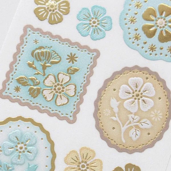 NB - PRIER Gold Foil Pearlescent Stickers - Menthe
