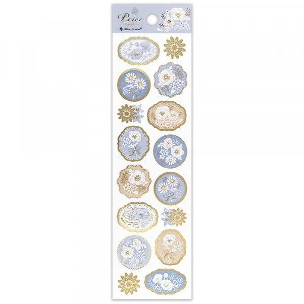 NB - PRIER Gold Foil Pearlescent Stickers - Bleu Roi