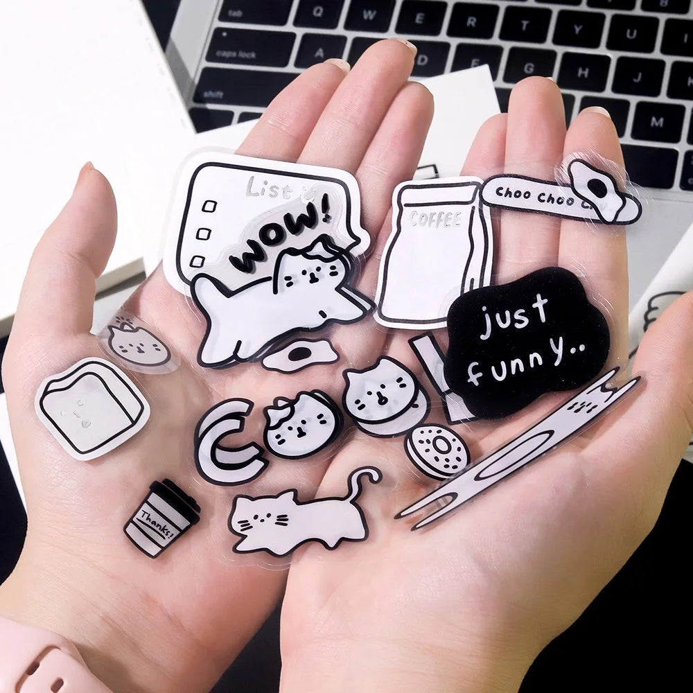BGM YURUKU IKO-YO! Mixed Flake Sticker - Cute Meow