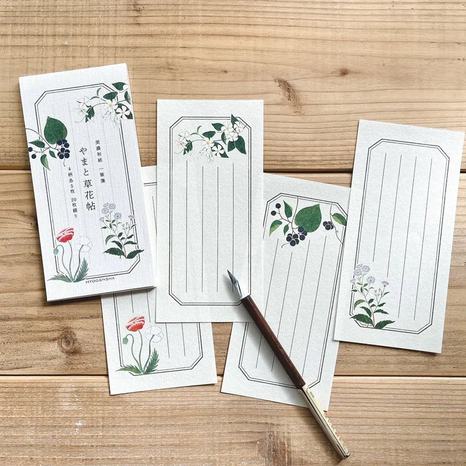 Cozyca - Shikanone - Notepad - Yamato Flower Book - Vertical Ruled
