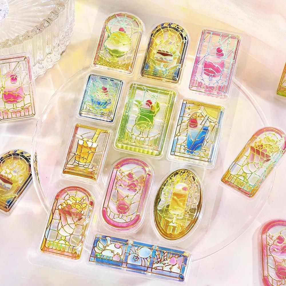 BGM 3D Sticker Sheet - Kyururun - Cafe a la Mode - Stained Glass Vol. 2 (Coming Soon)