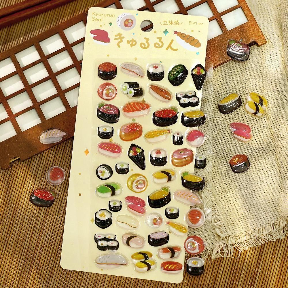 BGM 3D Sticker Sheet - Kyururun - Sushi (Coming Soon)