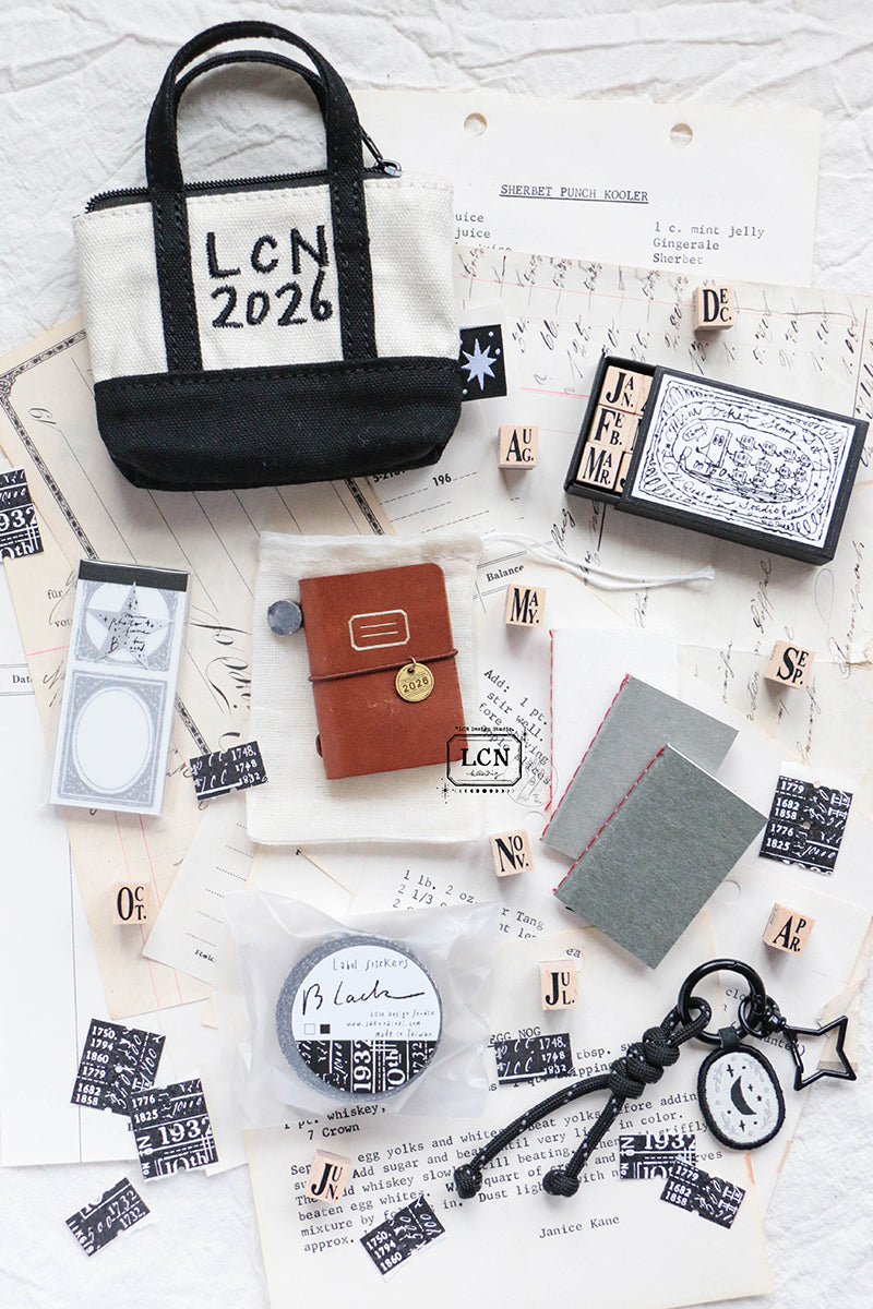LCN 2026 Mini Tote Stationery Set - Brown Cover