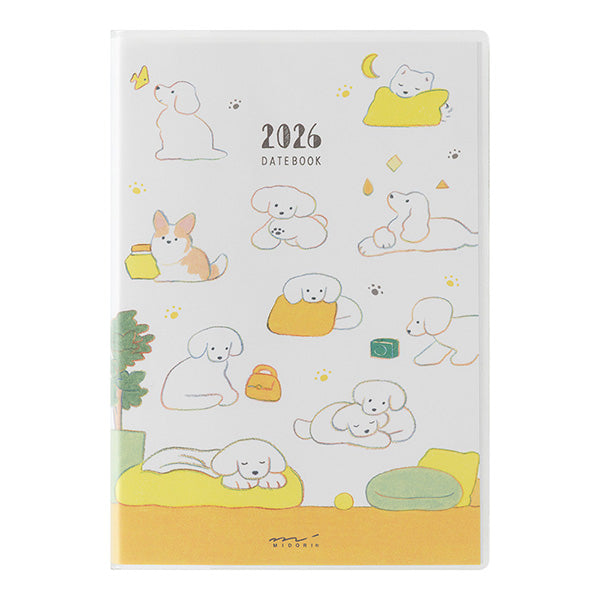 Midori Pocket Diary 2026 - Dog - B6