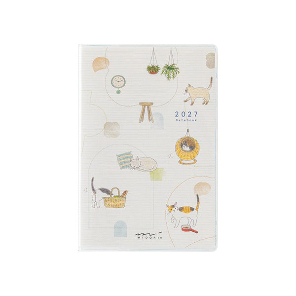 Midori Pocket Diary 2027 - Cat - Mini