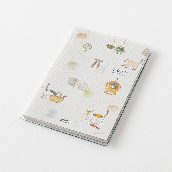 Midori Pocket Diary 2027 - Cat - Mini