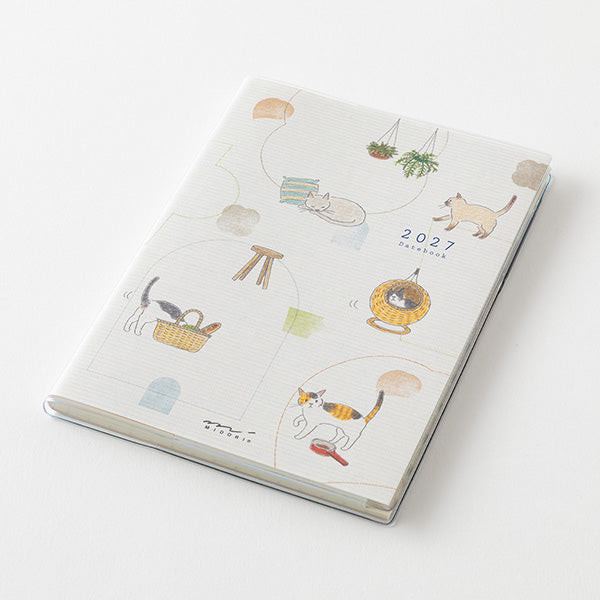 Midori Pocket Diary 2027 - Cat - A6