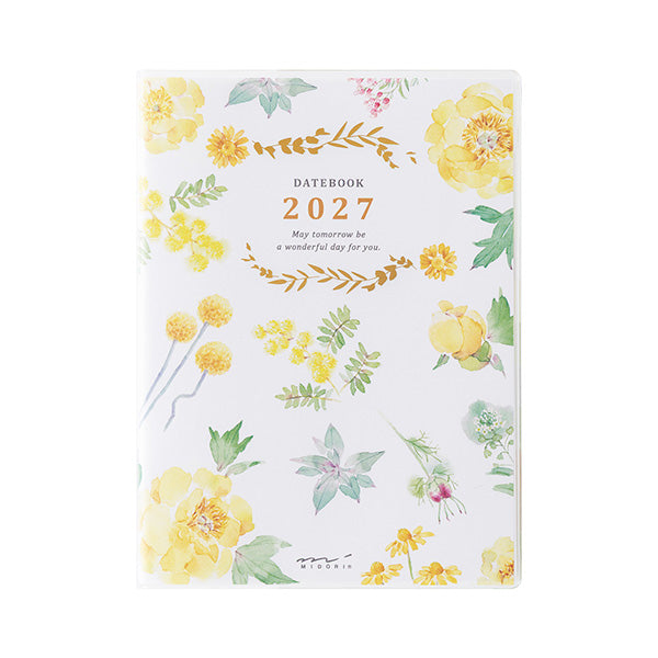 Midori Pocket Diary 2027 - Country Time Flowers - A6