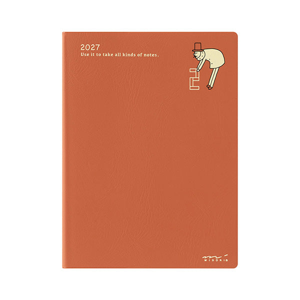 Midori Pocket Diary 2027 - Ojisan - A6 - Monthly