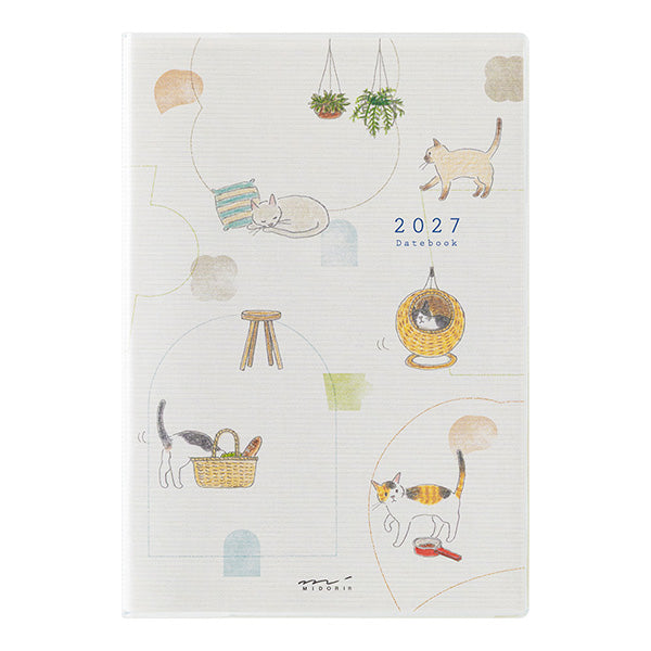 Midori Pocket Diary 2027 - Cat - B6