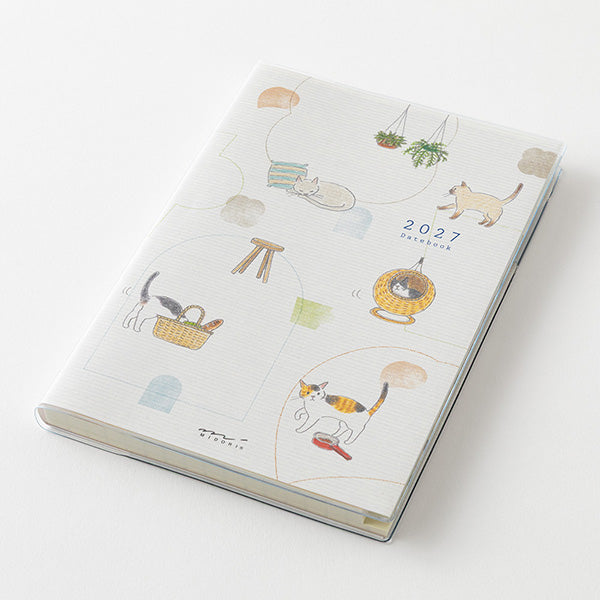 Midori Pocket Diary 2027 - Cat - B6