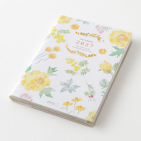 Midori Pocket Diary 2027 - Country Time Flowers - B6
