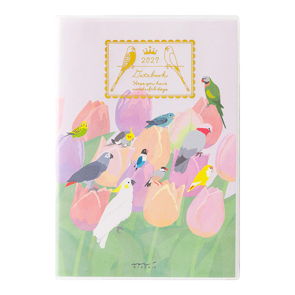 Midori Pocket Diary 2027 - Bird - B6