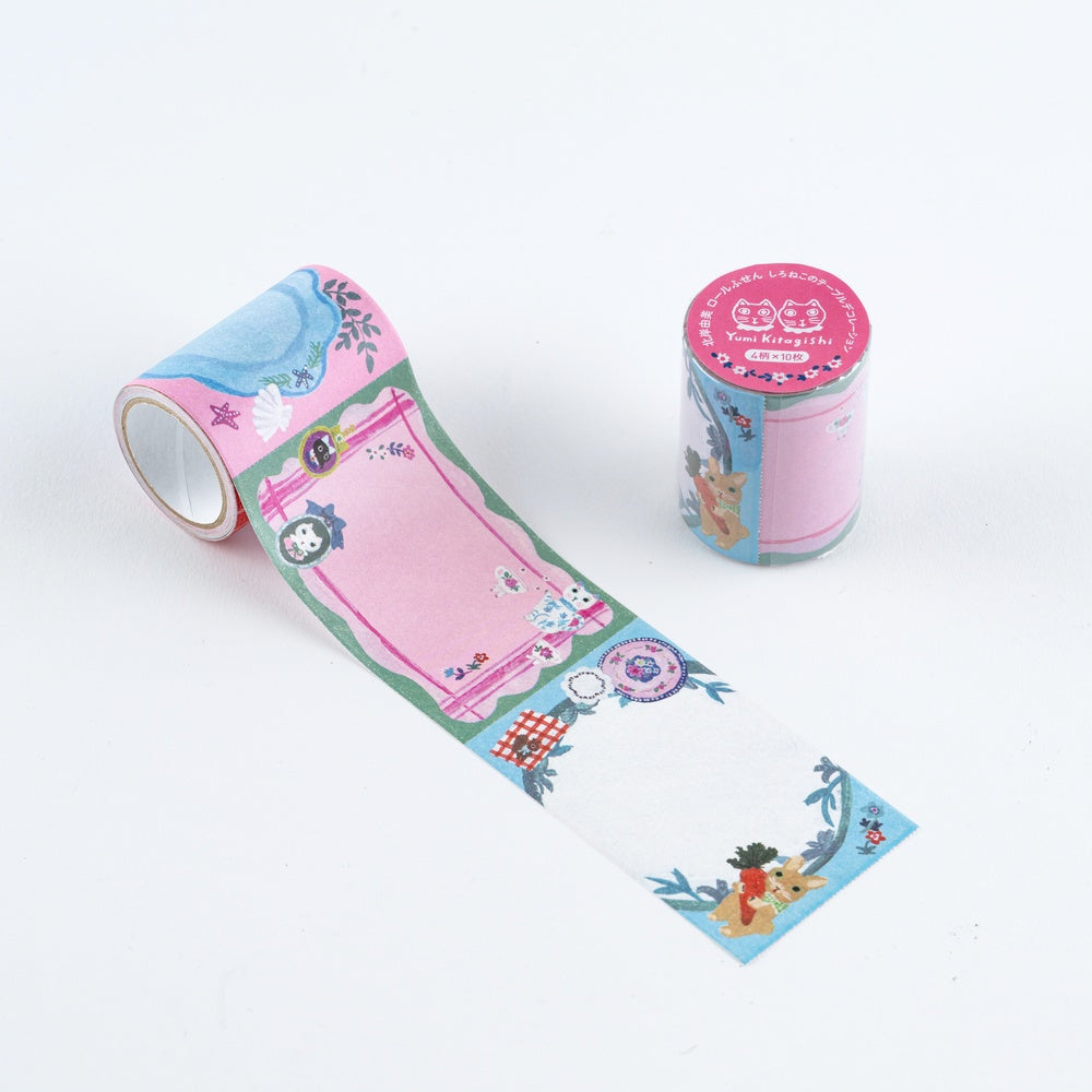 Hobonichi 2026 - Yumi Kitagishi: Sticky Note Roll - White Cat’s Table Decorations