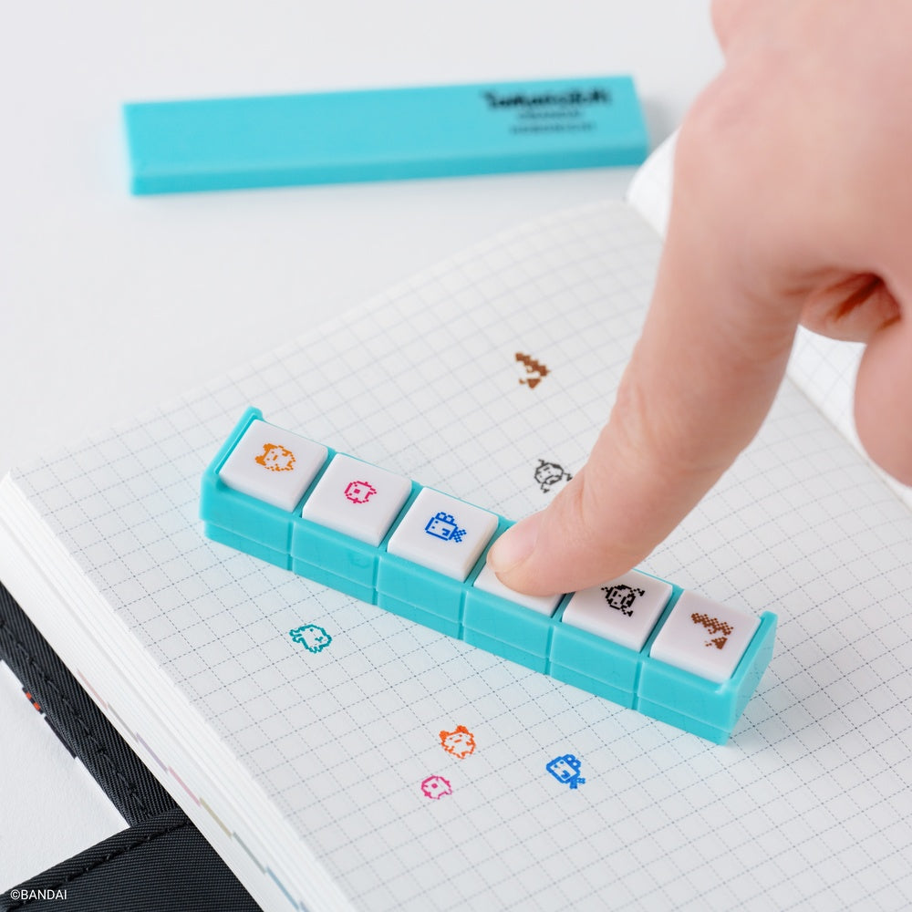 Hobonichi 2026 x Kodomo no Kao - Pochitto6 Push-Button Stamp - Tamagotchi