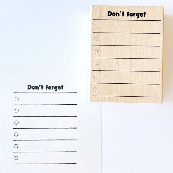 Kodomo No Kao - Planner Stamp Club - Don't forget (Coming Soon)