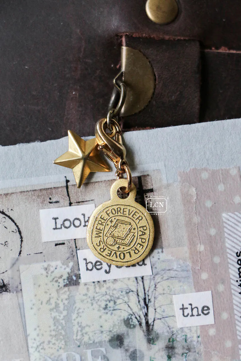 LCN Brass Charm - Paper Lover